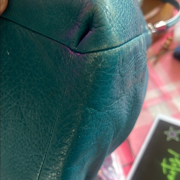 Coach Teal Leather Hobo Bag with Supple Texture - Picture 7 of 10